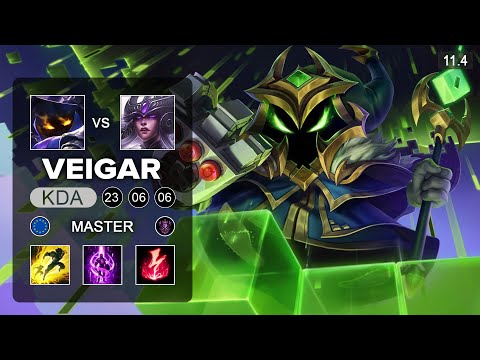 Veigar Mid vs Syndra - EUW Master Patch 11.4