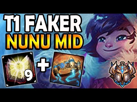 T1 Faker NUNU MID vs TWISTED FATE - Lol Ranked Korea ✔️