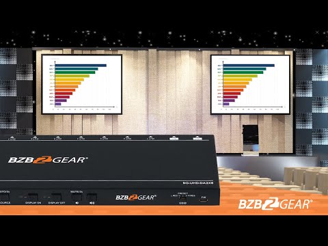 BZBGear 2x8 4K 18Gbps UHD HDMI Splitter/Distribution Amplifier with Downscaling/Audio De-Embedding