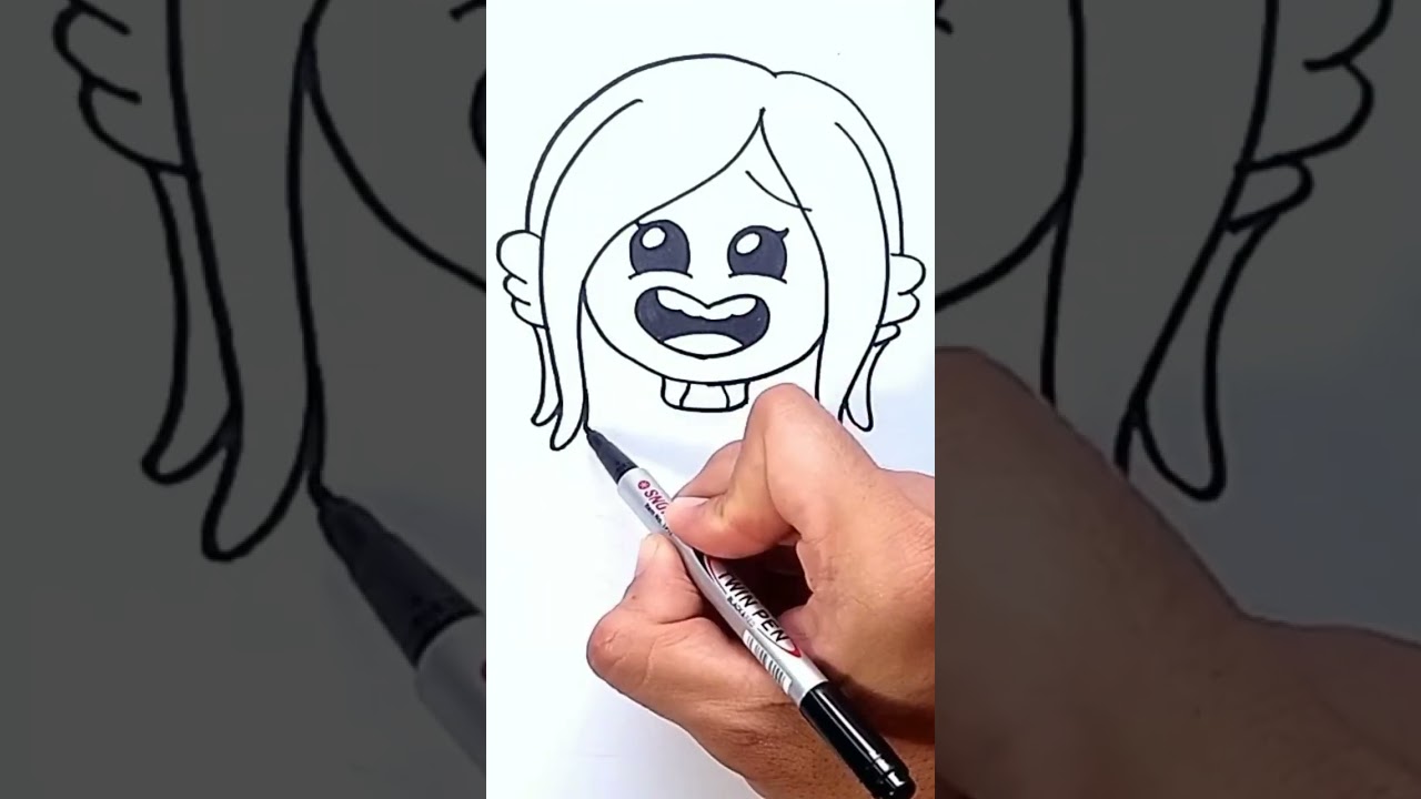 Drawing Ruby Gillman from Dreamwork's Ruby Gillman Teenage Kraken#shorts