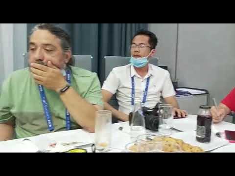 P-5 Russian Helicopters CEO, Andrey Boginsky, CEO Russian Helicopters speaking to press at MAKS 2021