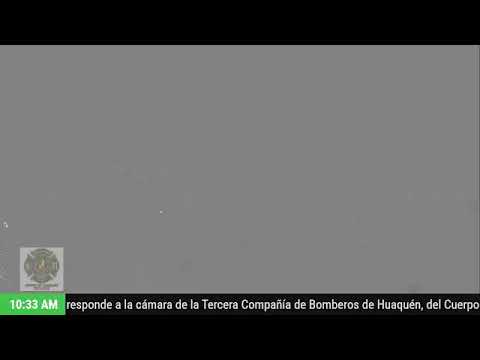 En Vivo / Live: Huequén, Curepto – Panoramic View from Firefighters Camera