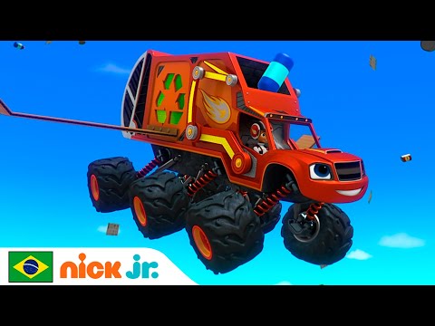 Capa de Blaze e os Monster Machines | Super Caminhão de Reciclagem! | Nick Jr. em Português