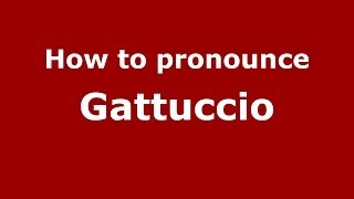 How to pronounce Gattuccio