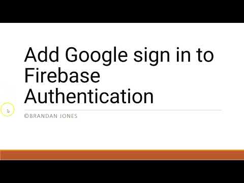 Add Google Sign In provider to Firebase Authentication