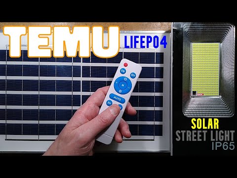Temu solar street light with generous solar panel & LiFePO4 cell