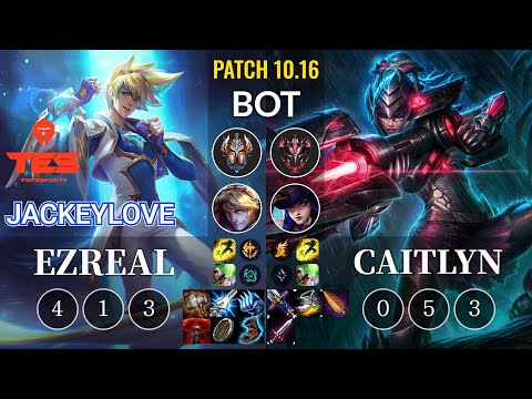 TES JackeyLove Ezreal vs Caitlyn Bot - KR Patch 10.16