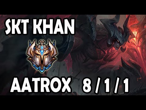 SKT Khan Aatrox vs Jayce (TOP) Ranked Challenger Korea