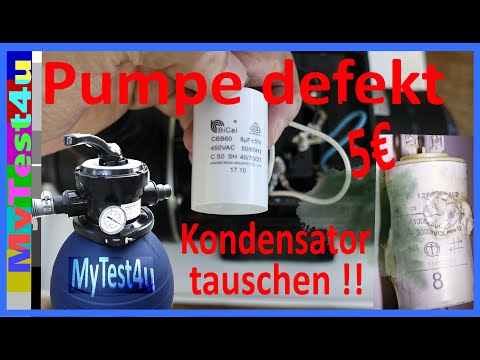 Pumpe brummt und pumpt nicht? Kondensator tausch!