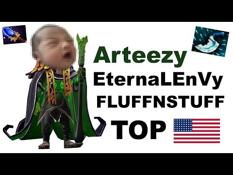 Arteezy Envy FLUFFNSTUFF Top Americas MMR Dota 2