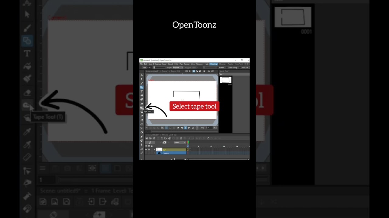 Join two control points in vector drawing | free 2D animation OpenToonz #opentoonz