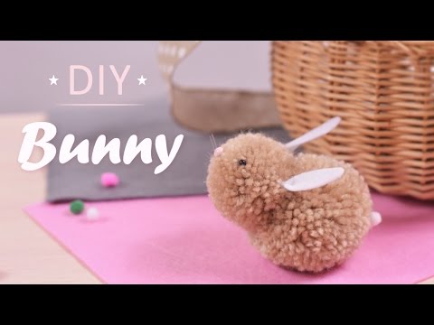 DIY Bunny | How To Make Bunny With Yarn Pom Pom