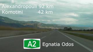 preview picture of video 'Greece: Highway A2 Xanthi - Komotini'