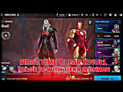Tier4 Ironman Clear WBL Knull Stage 19 With 8% Pierce ||  Marvel Future Fight