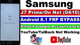 Samsung J7 Prime/On Nxt(G610) FRP Bypass Android 8.1 Without Pc-New Trick 2023 Bypass Google Account