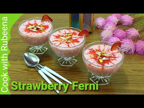 Strawberry Ferni Recipe | Strawberry phirni | Strawberry pudding |