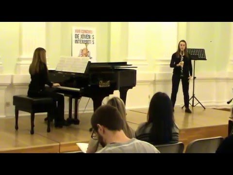 Nuria Pascual Rosell. Clarinete. Sonatina Martinü. Xàtiva 2016.