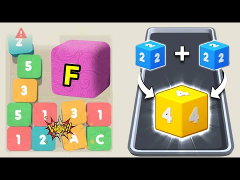 Merge Cubes | merge cubes jelly like 2048 merge block 3d game video Gameplay Mobile Android, iOS