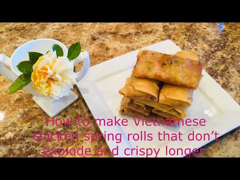 Secret revealed to make Vietnamese chicken spring rolls that don’t explode and crisp longer