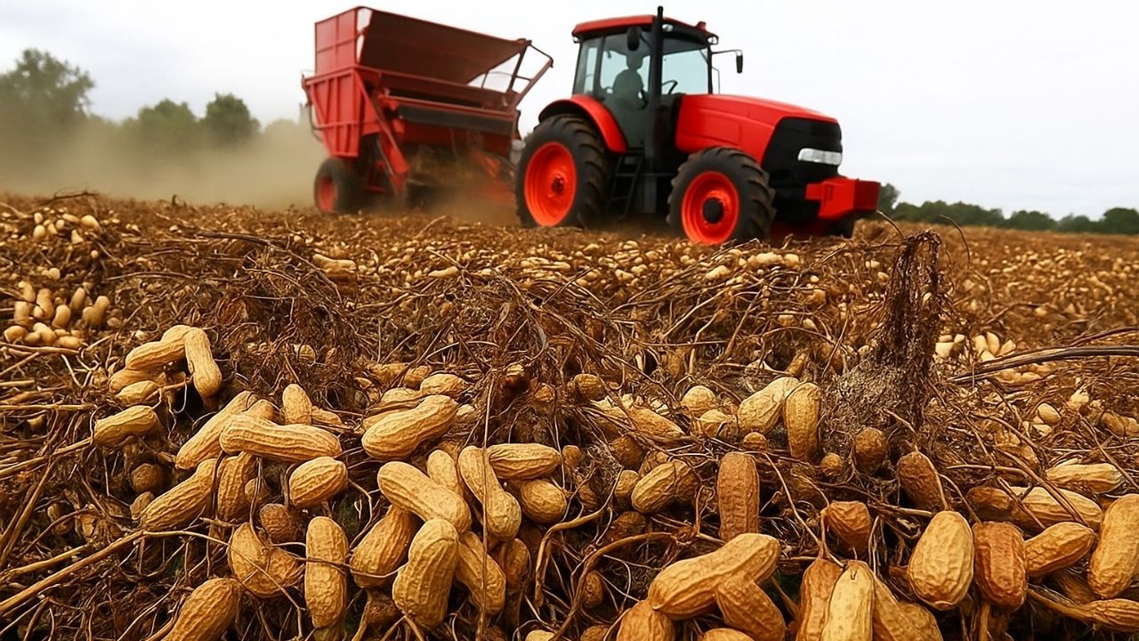 Peanuts 🤯 Millions of tons of peanuts harvested and processed | Watch this amazing process!