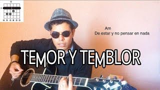 TEMOR Y TEMBLOR - ZOE GUITARRA COVER ACUSTICO TUTORIAL LETRA Y ACORDES