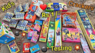 Kids Crackers Testing Video 2022 | New Crackers For Kids 2022 |Diwali Crackers Testing Review 2022🔥😃