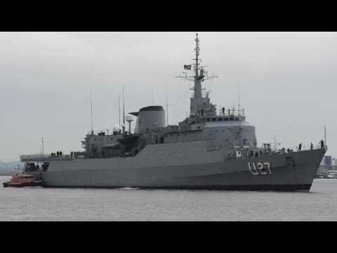 Brazilian Navy's NE BRASIL passing Gravesend