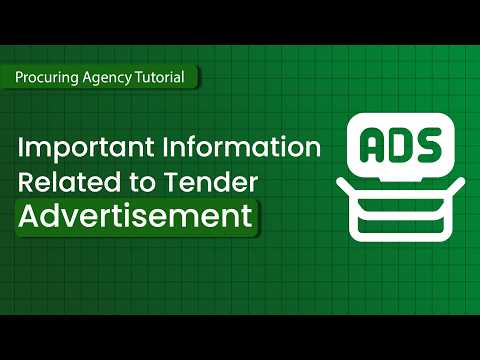 Important Information Related to Tender Advertisement