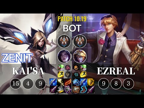 HLE Zenit Kai'Sa vs Ezreal Bot - KR Patch 10.19