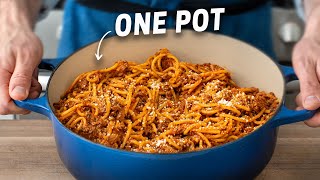 The Faster, BETTER Way to make Spaghetti & Meat Sauce (25 Mins!)
