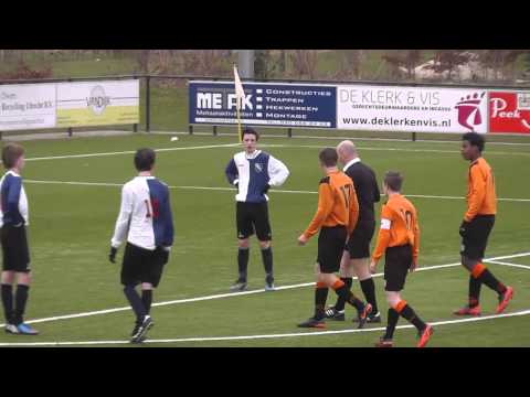 23 feb 2013 VV De Meern C1 - SDO C1 com 1-1 Handsbal SDO speler, penalty en rood