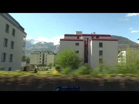 Zug Mitfahrt Chur - Zürich , Sargans - Mels , Train ride, Viagem de trem