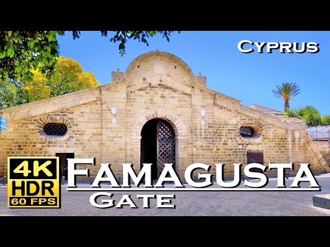 Portão de Famagusta Nicósia/Lefkosia Chipre, 4K 60fps HDR (UHD) 💖 Melhores lugares 👀 Passeio a pé