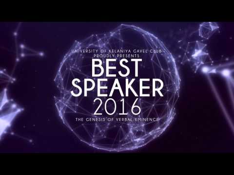 Best Speaker 2016 - Applications Now Open