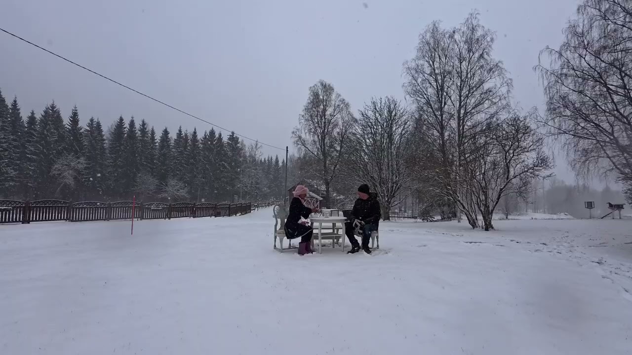 Filipino Dessert in the Snow. Halo-Halo in Finland! Haloo Haloo nautitaan suomen kesästä.