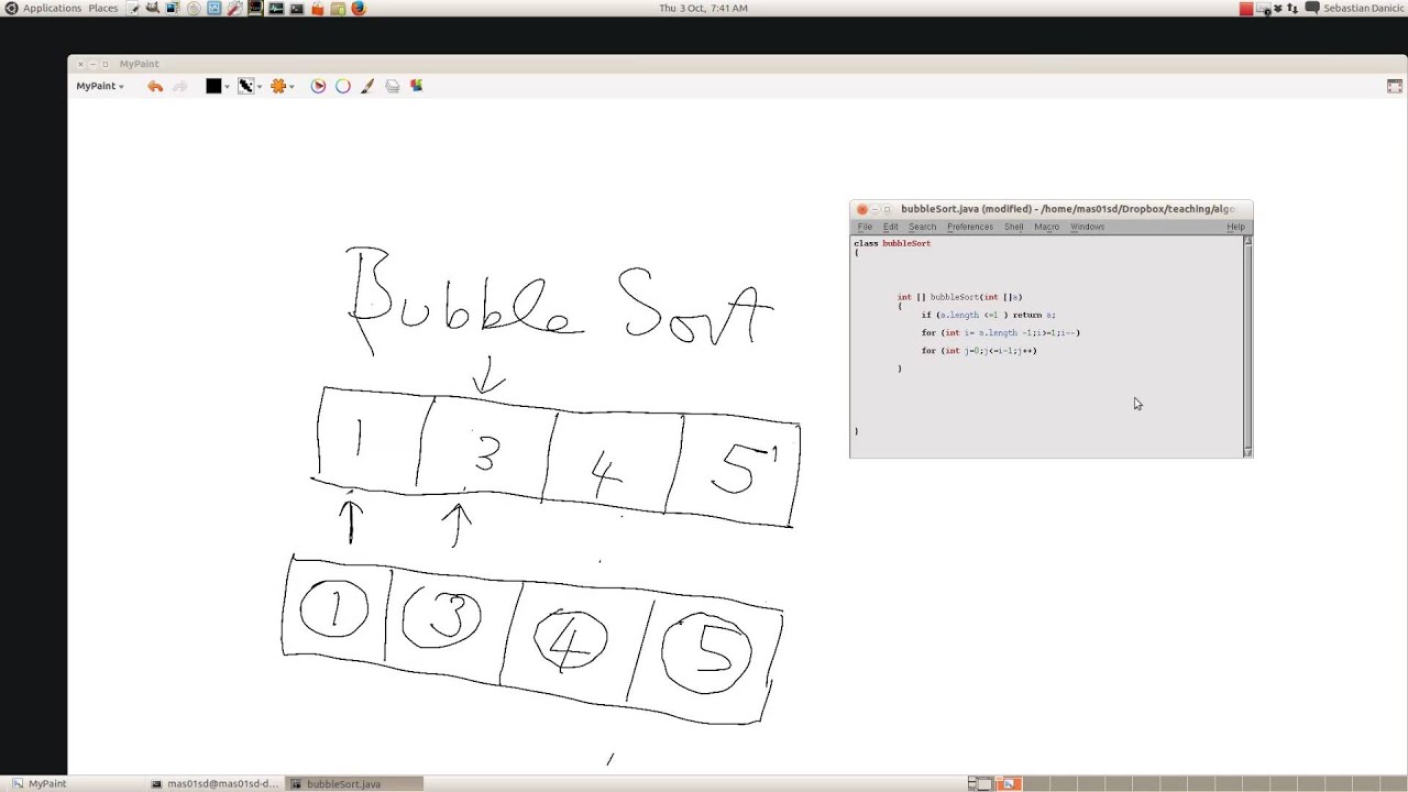 From Algorithm to Program: bubblesort