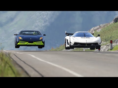 Lamborghini Gallardo LP-7777 SL Quad Turbo vs Koenigsegg Jesko at Highlands