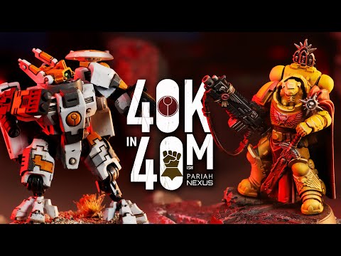 Bolters vs Battlesuits!  - Imperial Fists vs T'au Empire 40k in 40m Warhammer Battle!