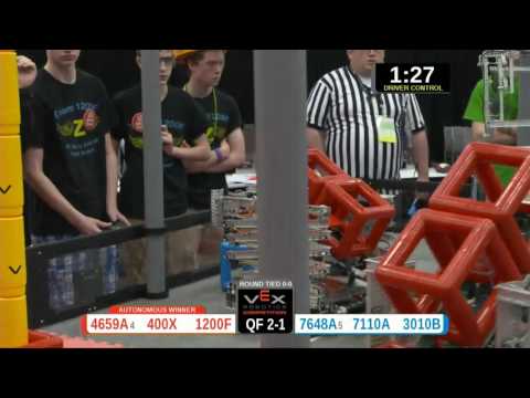 2015 VRC Sci QF2-1 - 4659A 400X 1200F vs 7648A 7110A 3010B - 99 to 64 - VEX Worlds 2015