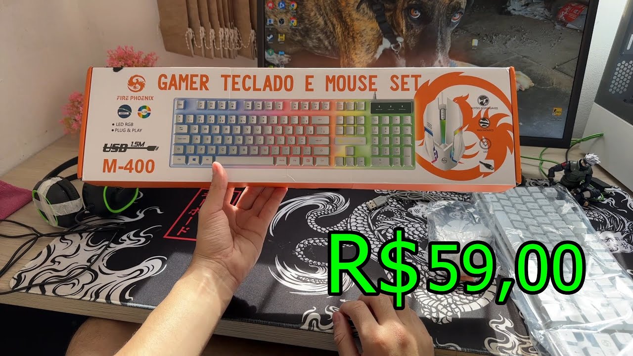 A Pior Coisa que já testei Kit Gamer Mouse e Teclado da Shopee (estragou)