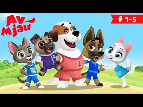 AV MJAU 🐶 #1-5 🐱 Crtani za decu na Srpskom - HeyKids