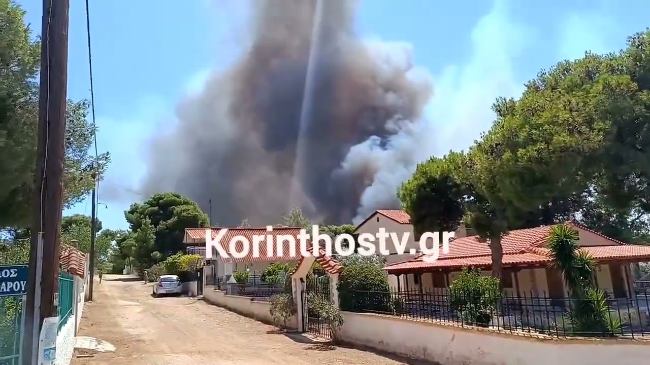 Feuer in Loutraki: Evakuierung aus Kalamaki und Isthmia, Olympia-Rennstrecke geschlossen