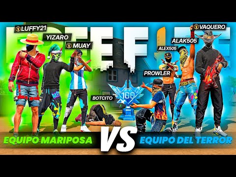 TEAM BUTTERFLY vs TEAM TERROR in AN EPIC 4vs4🔥 Luffy 21 // Free Fire