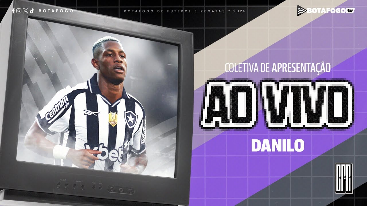 Assista AO VIVO: Danilo é apresentado como novo reforço do Botafogo