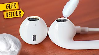 How to Clean EarPods/Apple AirPods: remove wax cleaning your earphones/earbuds safely - easy!