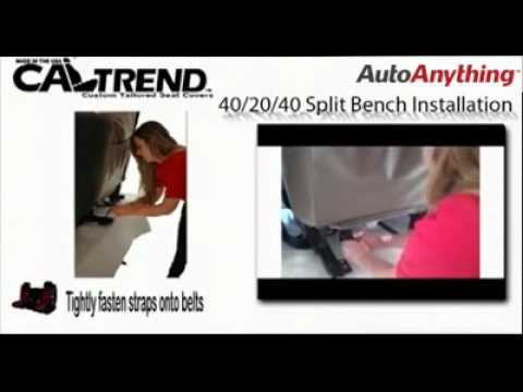 How to Install a CalTrend Seat Cover on a Split Bench Seat