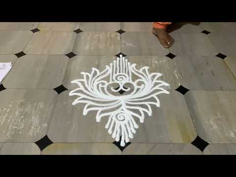 Daily Rangoli #:60 Simple & Stunning Design in minutes