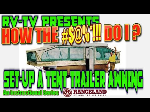 How to set up a tent trailer awning, rockwood awning set up demo, a new how to series for RV'ers