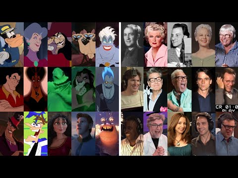 Disney Villains Voice Actors | Live Vs Animation | Side By Side Comparison