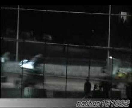 Clayton Priest crash at Nowra speedway